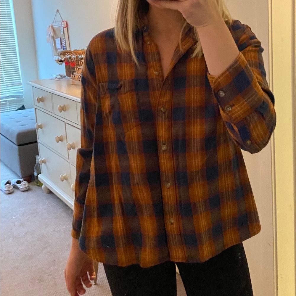 Madewell plaid flannel top